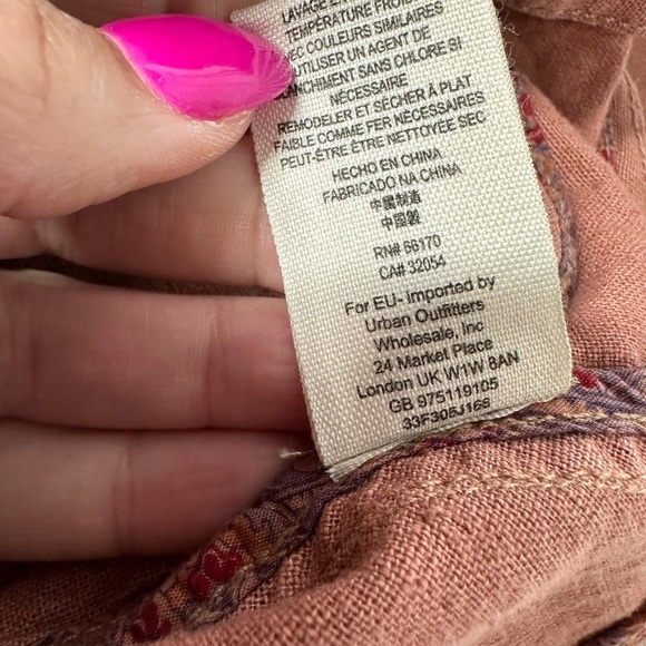 Free People Rosewood Linen Moto Style Jacket Zipper Pockets Snap Close XS - Picture 8 of 9